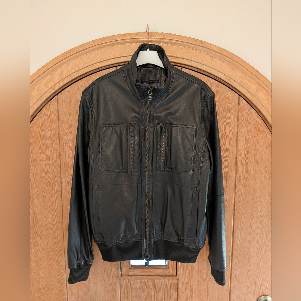 John Varvatos Men's Brown Leather Jacket